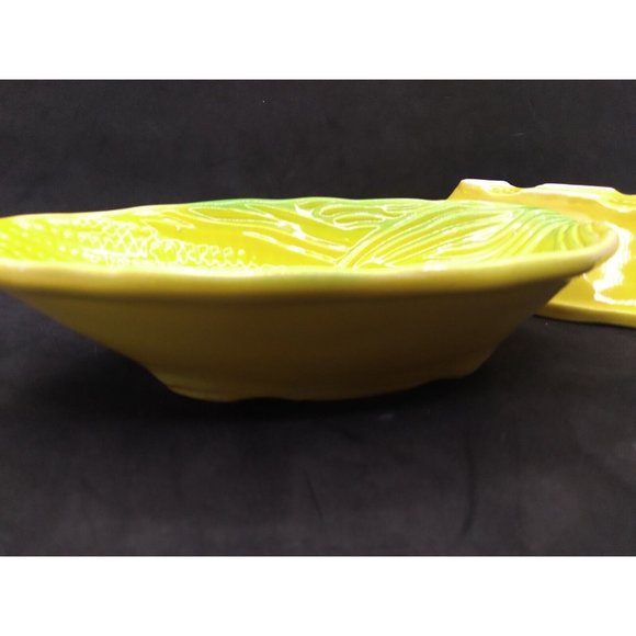 Vintage set 4 Artbel Brazil mid century Majolica style Corn Cob trays - Picture 5 of 11